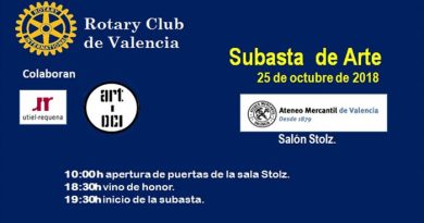 Subasta benéfica de cuadros de Rotary club Valencia en Ateneo de Valencia Subasta benéfica de cuadros de Rotary club Valencia en Ateneo de Valencia