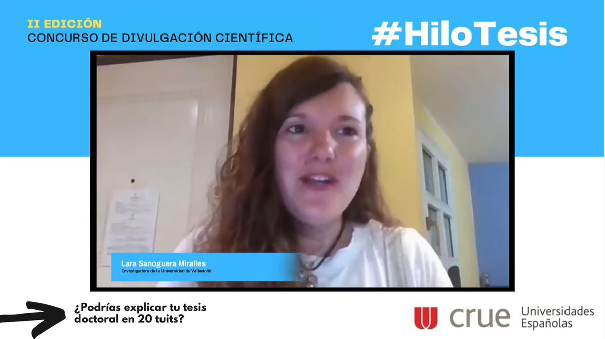 #HiloTesis es una iniciativa de Crue, en colaboración con la Red de Divulgación y Cultura Científica (RedDivulga), de la comisión sectorial Crue- I+D+i, que tiene como objetivo promover el desarrollo de habilidades de comunicación y divulgación científica de los investigadores e investigadoras de las universidades españolas en la red social Twitter, con la publicación de sus tesis en hilos de 20 tuits como máximo. La segunda edición se desarrolló entre el 19 y el 30 de abril y participaron un total de 317 personas, procedentes de 47 universidades.  Del total de participantes, se eligieron a 44 de la «categoría General» y a 17 de la de «Inclusión y Discapacidad». De la votación final obtuvieron los cuatro hilos ganadores.